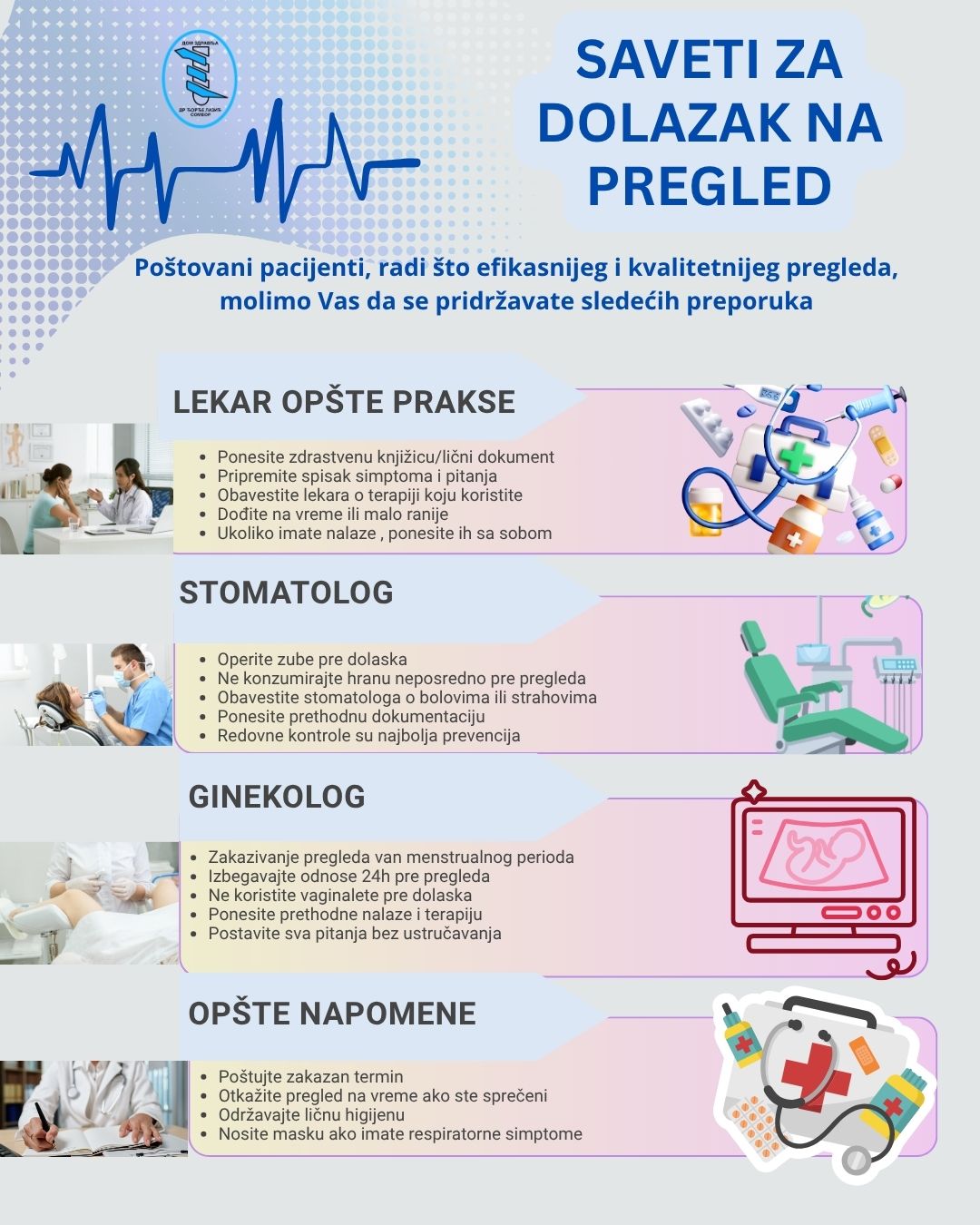 Read more about the article Saveti za dolazak na pregled