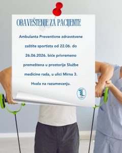 Obaveštenje za pacijente